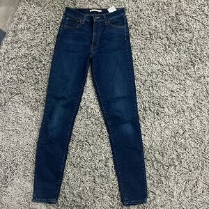 Never worn- Levi’s- mile high super skinny- size 26- blue denim jeans